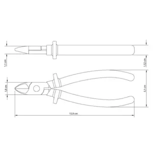 Alicate de Corte Diagonal 6'' Amarelo - Imagem 3