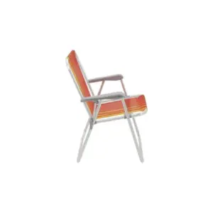 Cadeira de Praia Tramontina Samoa Alta em Alumínio com Assento Laranja e Amarelo - Imagem 4