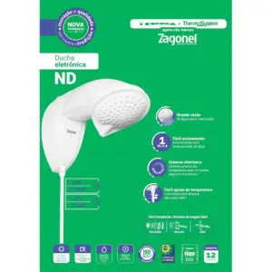 Zagonel Ducha Eletrônica Nd 5500w 127v Branco - Imagem 5