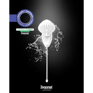 Zagonel Ducha Eletrônica Nd 5500w 127v Branco - Imagem 7
