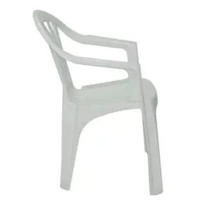 Cadeira com Braços em Polipropileno Branco Tramontina Bertioga Basic - Imagem 1