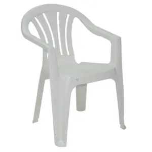 Cadeira com Braços em Polipropileno Branco Tramontina Bertioga Basic - Imagem 2