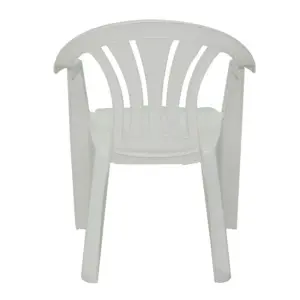 Cadeira com Braços em Polipropileno Branco Tramontina Bertioga Basic - Imagem 3