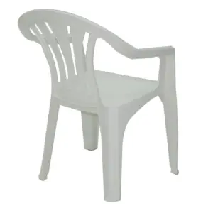 Cadeira com Braços em Polipropileno Branco Tramontina Bertioga Basic - Imagem 5