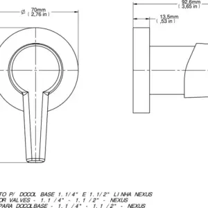 Acabamento para Registro Docolbase 1/2", 3/4" 1" Nexus