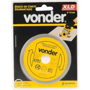 Disco de Corte Diamantado para Porcelanato Xld Contínuo 110mm - Vonder