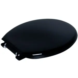 Assento Sanitário Oval Almofadado Preto - Imagem 3