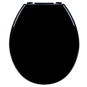 Assento Sanitário Oval Almofadado Preto - Imagem 4