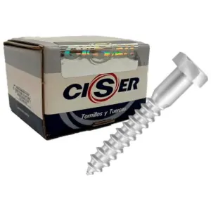 Parafuso Sextavado Rosca Soberba 1/4 X 100 Zn Br Caixa com 100 - Ciser