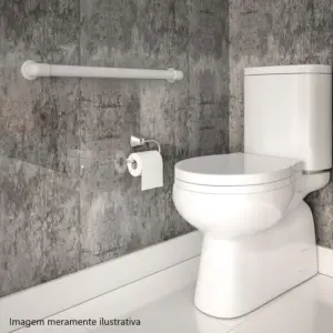 Barra de Apoio Plástica Branca 60cm - Imagem 3