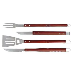 Conjunto para Churrasco com Cabos Compridos 4 Peças - Mor - Imagem 6