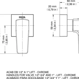 Acabamento para Registro Docolbase Lift 1/2", 3/4" e 1"