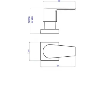 Acabamento para Registro de Pressão com Mecanismo Meia Volta Level Cromado 1"