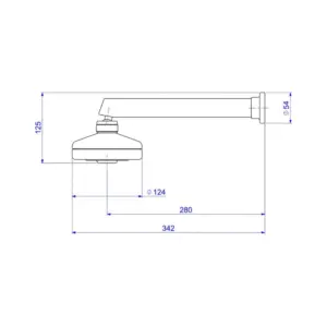 Deca Ducha Redonda de Parede Gold Acqua Plus com Tubo Longo - Imagem 5