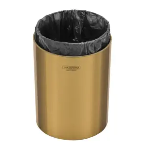 Lixeira útil em Aço Inox Polido com Revestimento Especial a Base de Verniz Gold 5 L - Tramontina