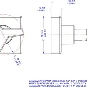 Acabamento para Registro Docolbase e Docolcity 1/2