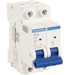 Minidisjuntor Tdj3 Curva C 2p 20a 3 Ka - Tramontina - Imagem 1