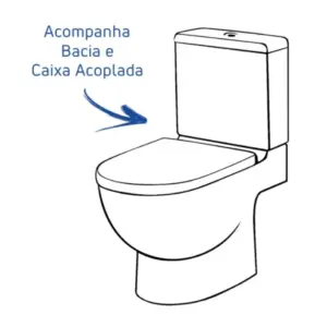 Kit Vaso Sanitário com Caixa Acoplada Flex Branco - Imagem 6