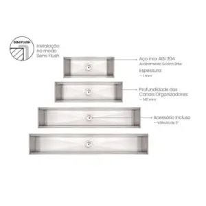 Calha úmida de Sobrepor 45x18x14cm Scotch Brite - Imagem 5