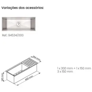 Calha úmida de Sobrepor 45x18x14cm Scotch Brite - Imagem 6
