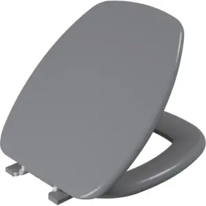 Assento Sanitário Almofadado para Louça Thema Cinza Chumbo 47 Astra