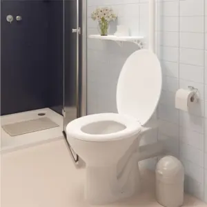 Assento Sanitário Oval Plástico Almofadado Slim Branco - Imagem 4