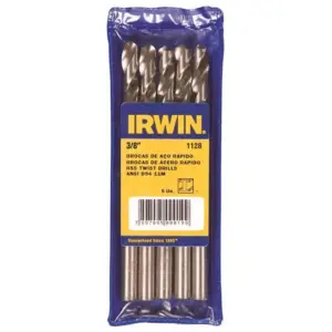 Broca Aço Rápido Irwin S 3/8"-1128 com 5 Peças - Irwin