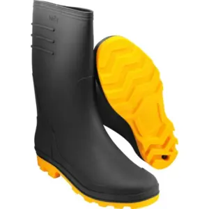 Bota Preta e Amarela Pvc Tam. 40 com Forro Vonder
