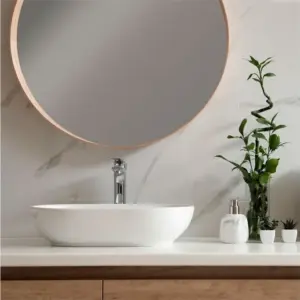 Porcelanato Acetinado Retificado Up Calacatta Branco Mármore 72x72cm - Imagem 4