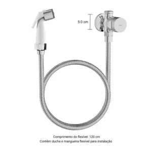 Ducha Higiênica com Registro Aspen Cromada - Imagem 4