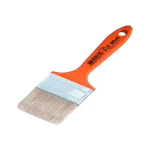 Trincha com Cerdas Brancas, Cor Laranaja, Atlas.