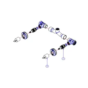 Base Misturadora para Banheira Ou Chuveiro Docolbase Latão - Imagem 5