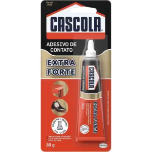 Cascola Extra Sem Toluol, Cola de Contato de Alta Resistência, Adesivo de Contato de Secagem Rápida, 1x30g