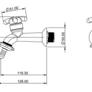 Torneira para Tanque e Jardim com Bico União Brio Branco 1/2 - Lorenzetti