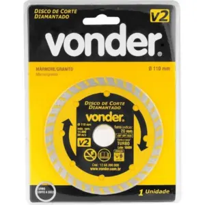 Disco de Corte V2 110 X 20mm para Construção - Vonder
