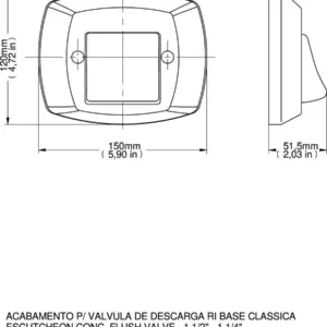 Acabamento para Válvula de Descarga Clássica Chrome - Imagem 4