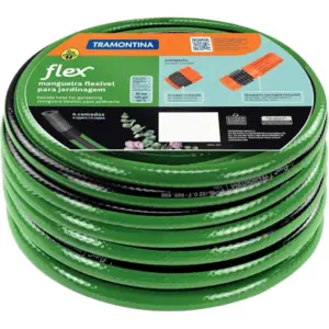 Mangueira Tramontina Pvc C/engate e Esguicho Flex 10m Verde e Preta