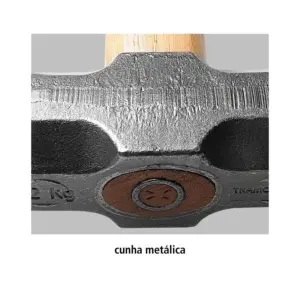 Marreta Oitavada Basic 1,5kg com Cabo de Madeira - Tramontina - Imagem 3