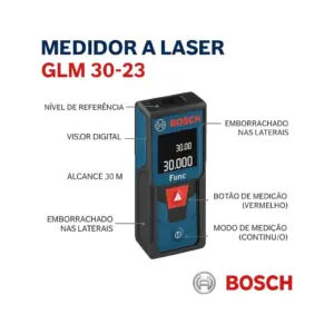 Trena a Laser (medid. de Distancia) Bosch Glm 20 Ref. 0601072eg0 (p.e) - Imagem 3