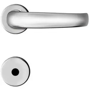 Fechadura para Banheiro com Roseta Redonda Standard Cromo Acetinado