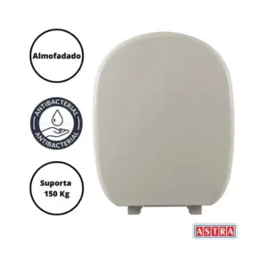 Assento Sanitário Almofadado Sabatini para Cerâmica Icasa Ttp/k Areia Astra - Imagem 3