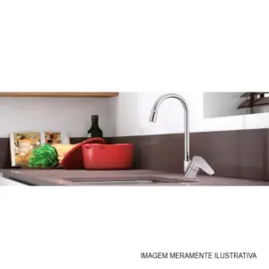 Misturador Monocomando Cozinha de Mesa Gali Docol, Cromado, 00934606 - Imagem 3