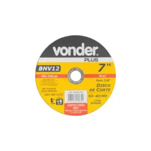 Disco Vonder Corte Inox Vonder 7 X 1.6mm Bnv12     1204012700