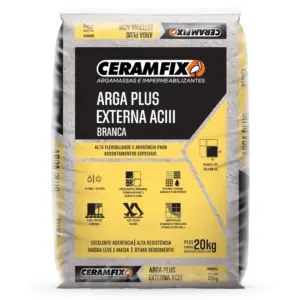 Argamassa Ceramfix Ac3 20kg Plus Externa Branca