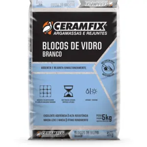 Argamassa Ceramfix Bloco de Vidro 5kg Branca
