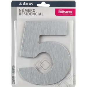 Numero 5  P/ Casa Adesivo Atlas  Acm/esc