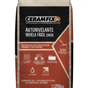 Argamassa Ceramfix Autonivelante Nivela Facil Cinza 20kg