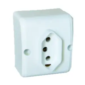 Tomada Sobrepor Mectronic  10a   Branco   10960/39189