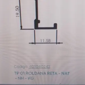 Trilho Pantografico Novo Horizonte  1 Roldana Reta