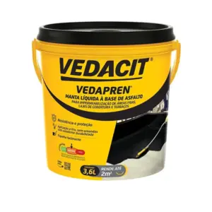 Vedapren Manta Liquida B. Asfalto Preto 3.6 Kg Otto